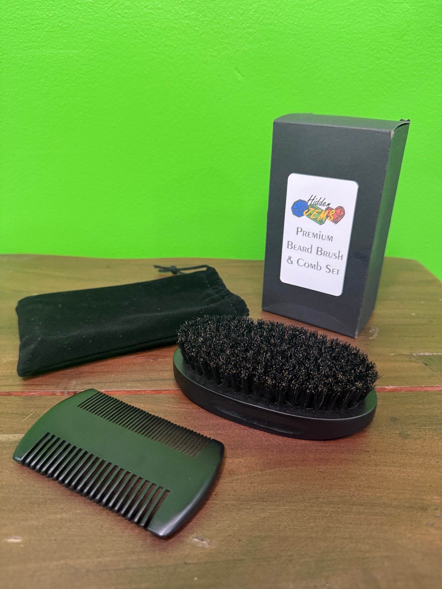 Premium Beard Brush and Comb